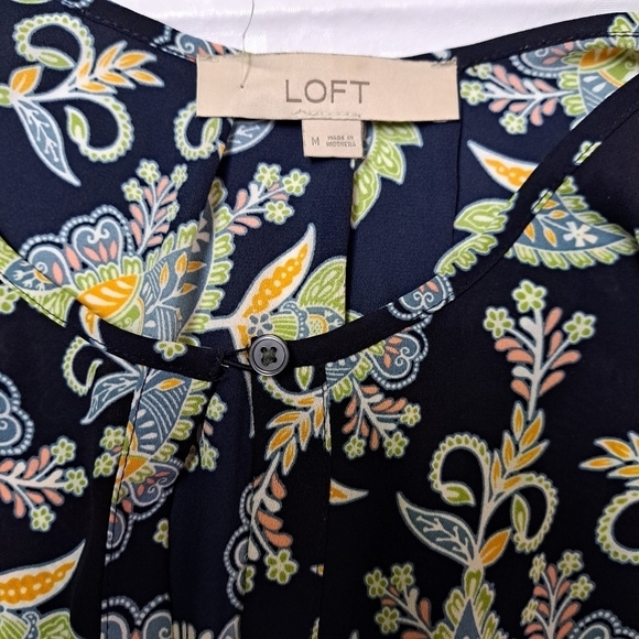 LOFT long sleeves paisley top - Picture 6 of 10